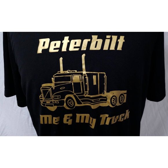 Athletic Works Driworks Mens Large Black Gold Peterbilt Me And My Truck Shirt - Picture 3 of 12